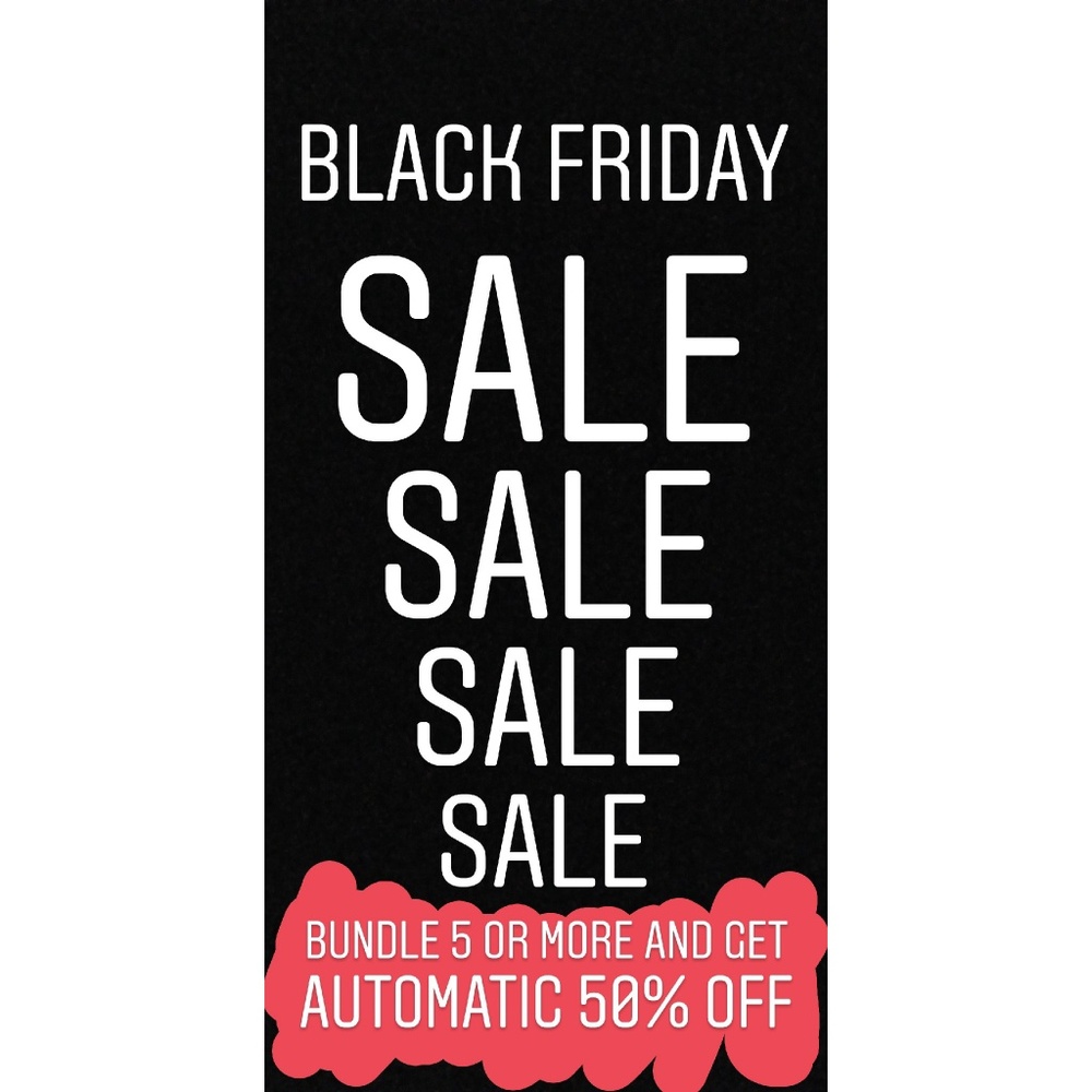 Bundle 5 or more and get 50% off